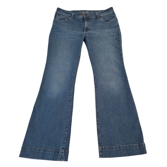 Wrangler Denim - Wrangler Retro Flare Leg Jeans 33x32 Medium Wash Adjustable Waist Stretch